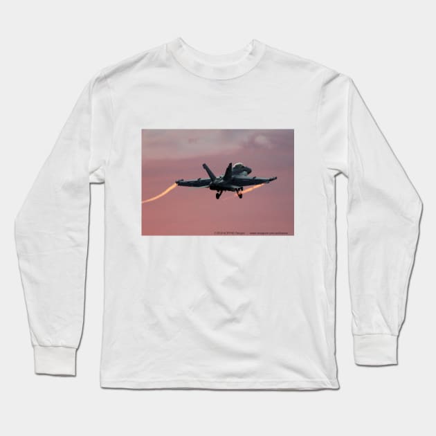 F/A-18 Hornet Dusk 4 Long Sleeve T-Shirt by acefox1